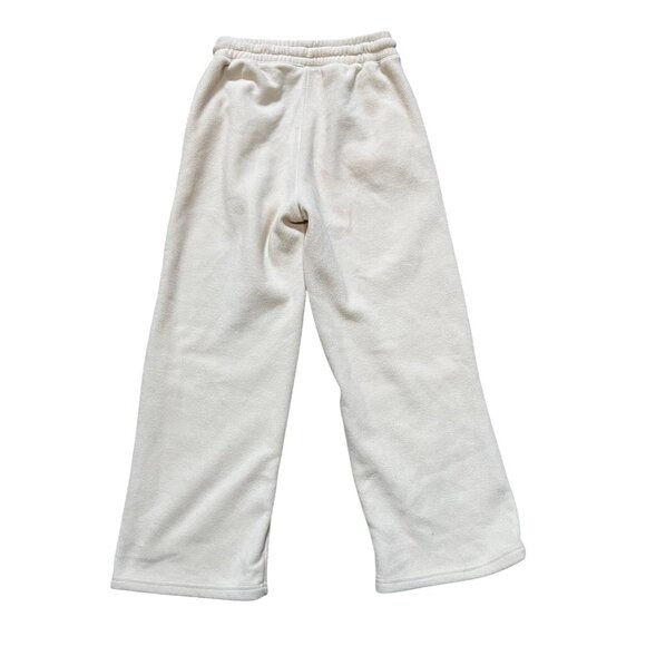 Disney 100 Womens Fleece‎ Lounge Pants Mickey Floral Embroidery Cream Size Small - Picture 2 of 7